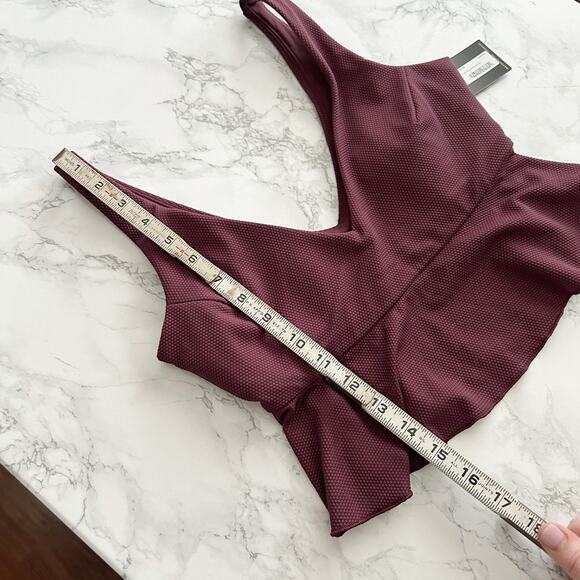 Spanx Pique Longline Flounce Swim Top & Shaping Cheeky Bikini Bottoms Size Small - Picture 15 of 15